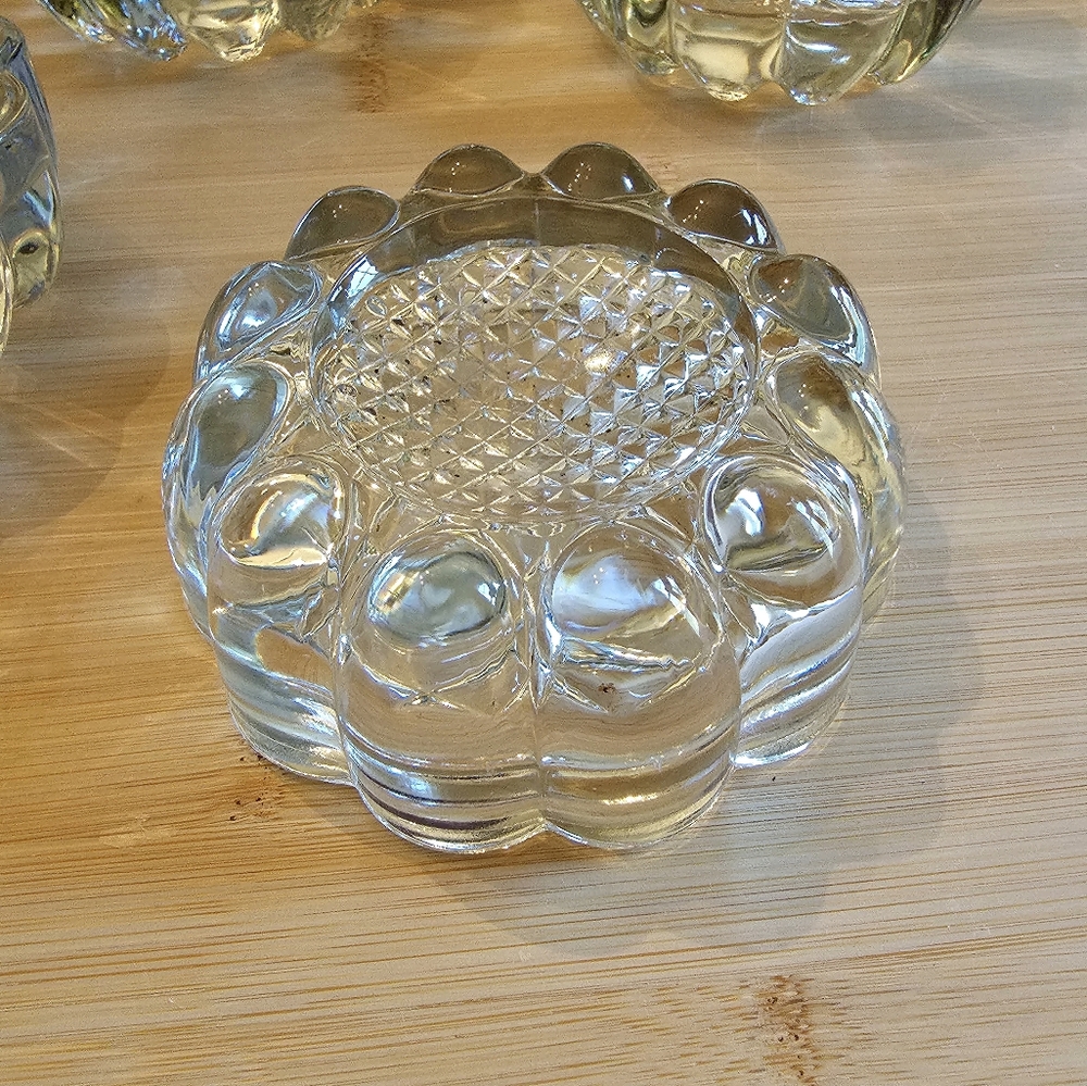 Four French glass table risers. - Picture 3 of 3